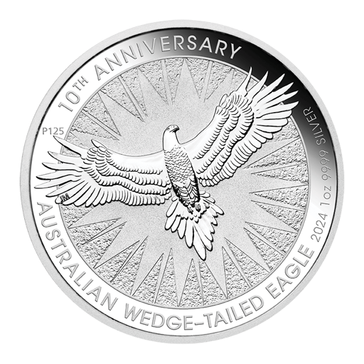 2024 australian wedge-tailed eagle 10th anniversary 1oz. 9999 silver bullion coin