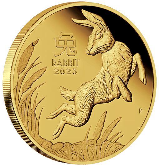 2023 year of the rabbit 1/10oz. 9999 gold proof coin – lunar series iii