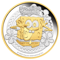 24T21AAA 2024-spongebob-squarepants-2oz-gilded-silver-proof-coin