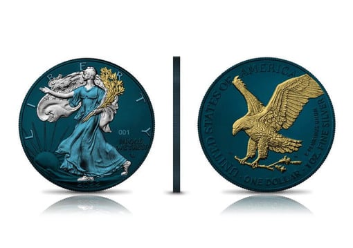 2022 space metals iii - american silver eagle 1oz. 9999 coloured silver coin