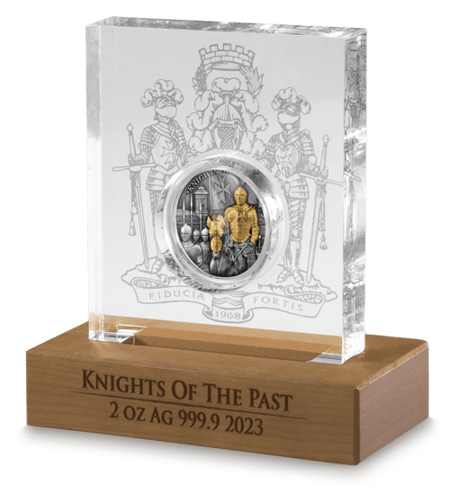 23mkotp2ogsc 2023-malta-knights-of-the-past-2oz-antiqued-gilded-