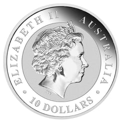 2018 australian kookaburra 10oz. 9999 silver bullion coin - the perth mint bu
