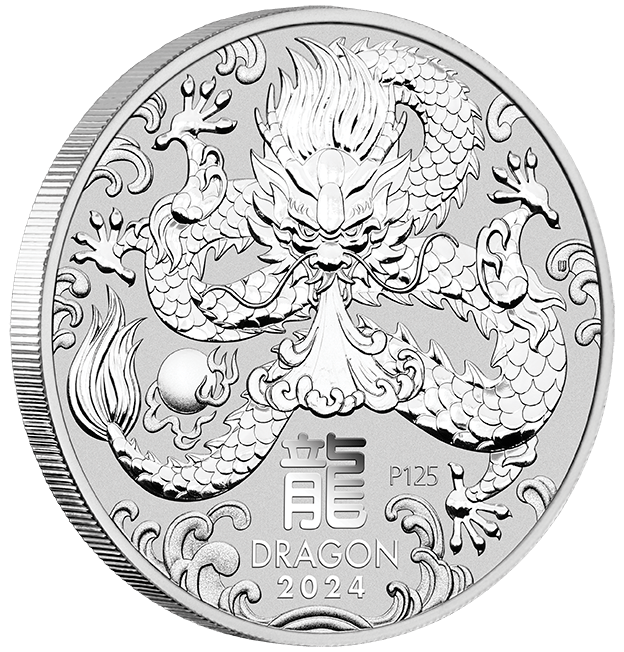 2024 year of the dragon 1kg silver bullion coin - 1 kilo