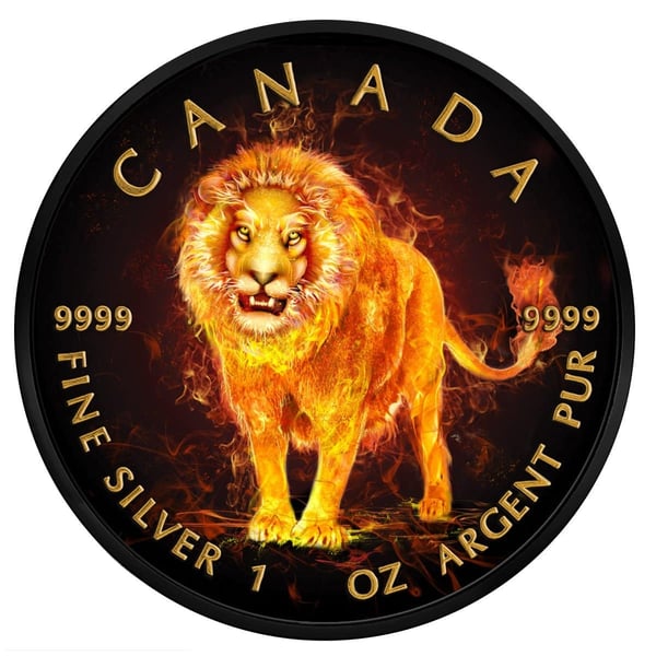 1OZBURNINGLION-2018-burning-animals-lion-maple-leaf-1oz-silver-coin