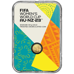 2023 fifa womens world cup 0. 5g gold frosted unc coin