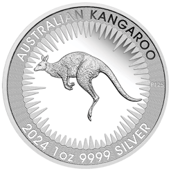 2024 Australian Kangaroo - King Charles III Obverse First Issue - 1oz .9999 Silver Proof Coin