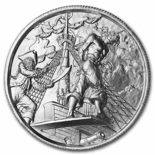 Privateer-series-the-plank-2oz-999-ultra-high-relief-silver-bull