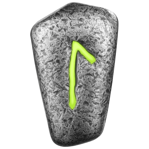 Laguz rune 1oz silver cast bar