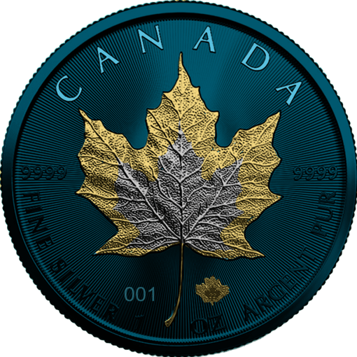 2022 space metals iii - maple leaf 1oz. 9999 coloured silver coin