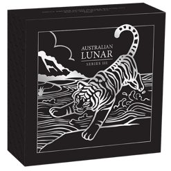 2022 year of the tiger 1oz. 9999 silver proof high relief coin