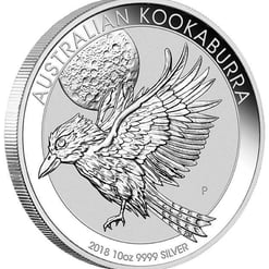 2018 Australian Kookaburra 10oz .9999 Silver Bullion Coin - The Perth Mint BU