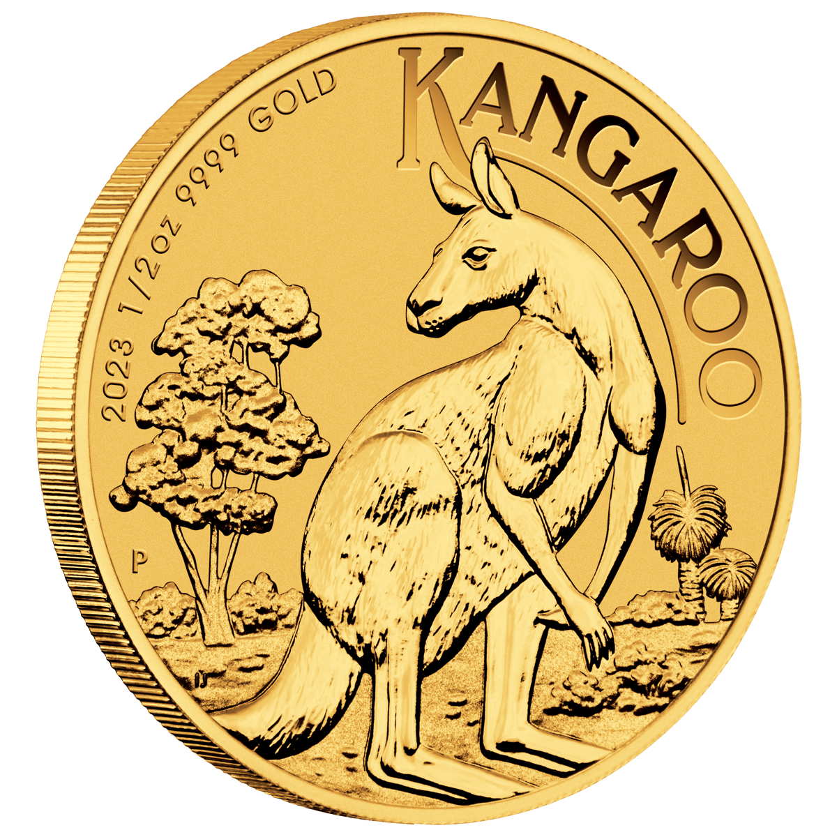 2023 australian kangaroo 1/2oz. 9999 gold bullion coin - image 2