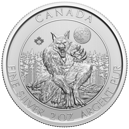 2021 creatures of the north – werewolf 2oz. 9999 silver bullion coin