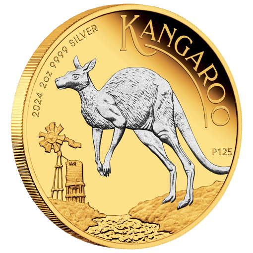 24124ccaa 2024-australian-kangaroo-2oz-silver-proof-reverse-gild