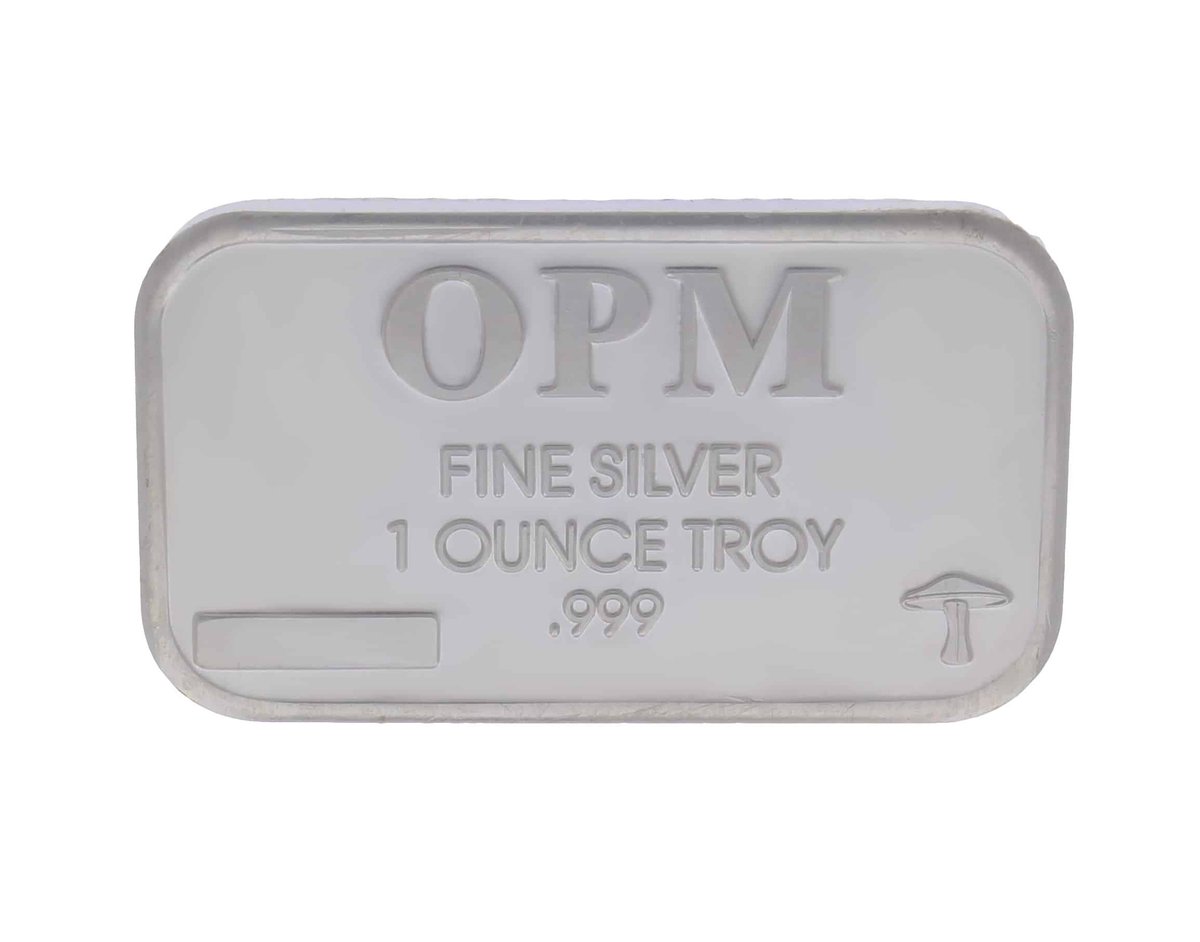 Opmmushroomrecycle1oz-opm-mushroom-1oz-999-silver-minted-bullion-bar