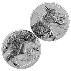 2022 Germania Beasts – Fenrir 1oz .9999 Silver Bullion 2 Coin Set in Capsule
