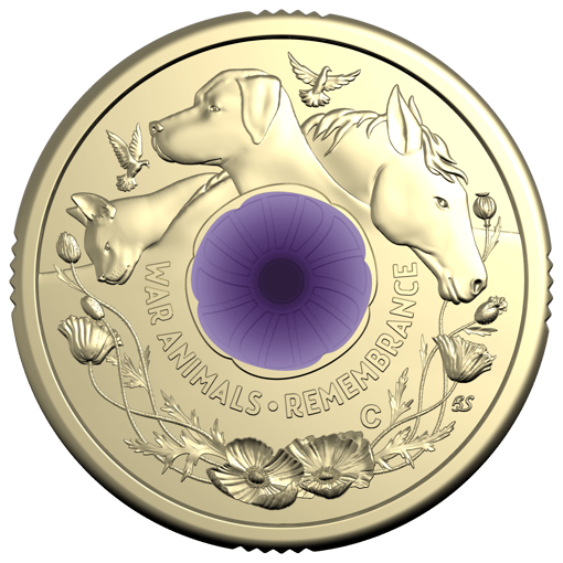 11413 2024-purple-poppy-war-animals-remembrance-c-mintmark-colou