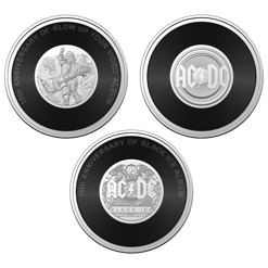 2022 / 2023 20c 45th anniversary of ac/dc coloured unc 6 coin collection