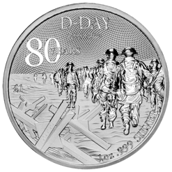 2024 Alderney D-Day 80th Anniversary 1oz .999 Silver Bullion Coin