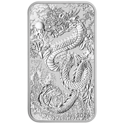 2024 Dragon 1oz .9999 Silver Bullion Rectangular Coin
