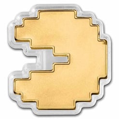 2021 pac-man shaped 1oz. 9999 gold bullion coin - $250 niue