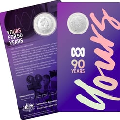 2022 20c 90th anniversary of the abc uncirculated coin in card - cuni