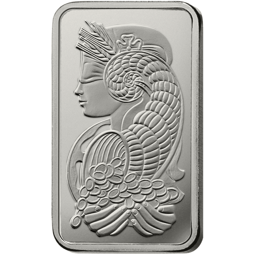 Pamp lady fortuna 1g. 9995 platinum minted bullion bar