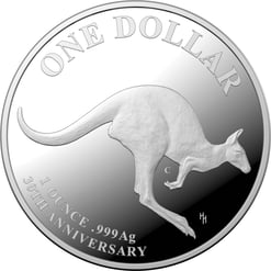 2023 Kangaroo Series 30th Anniversary - Mob of Thirty C Mintmark 1oz Silver Proof Coin