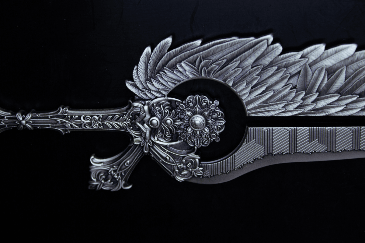Sword of st. Uriel 2. 5oz silver sword shaped bar - image 5