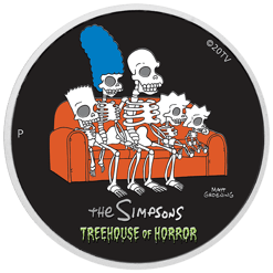 2022 The Simpsons - Treehouse of Horror 1oz .9999 Silver Coloured Coin