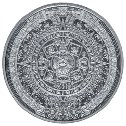 Aztec calendar 1/4oz. 999 silver bullion round