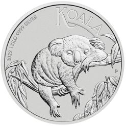 2022 Australian Koala 1kg .9999 Silver Bullion Coin – 1 Kilo Front