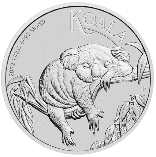 2022 australian koala 1kg. 9999 silver bullion coin – 1 kilo front
