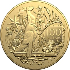 2021 $100 Coat of Arms 1oz .9999 Gold Bullion Coin