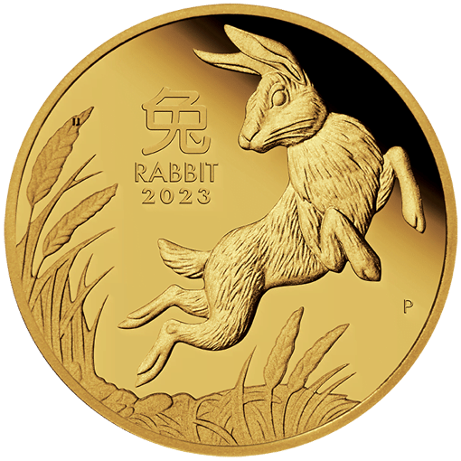 2023 year of the rabbit 1/10oz. 9999 gold proof coin – lunar series iii