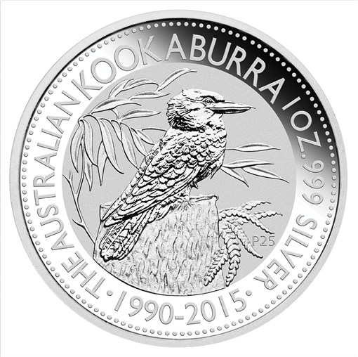 2015 kookaburra 1oz. 999 silver bullion coin