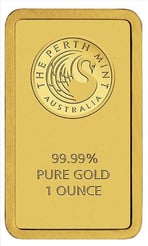 Perth mint kangaroo 1oz. 9999 minted gold bar