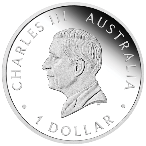 2024 australian kangaroo - king charles iii obverse first issue - 1oz. 9999 silver proof coin