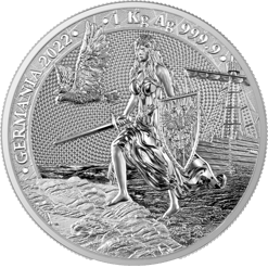 2022 Lady Germania 1kg .9999 Silver Bullion Coin - 1 Kilo