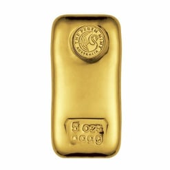 Perth Mint 5oz .9999 Gold Cast Bullion Bar