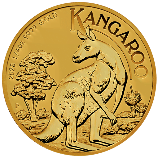 2023 australian kangaroo 1/4oz. 9999 gold bullion coin