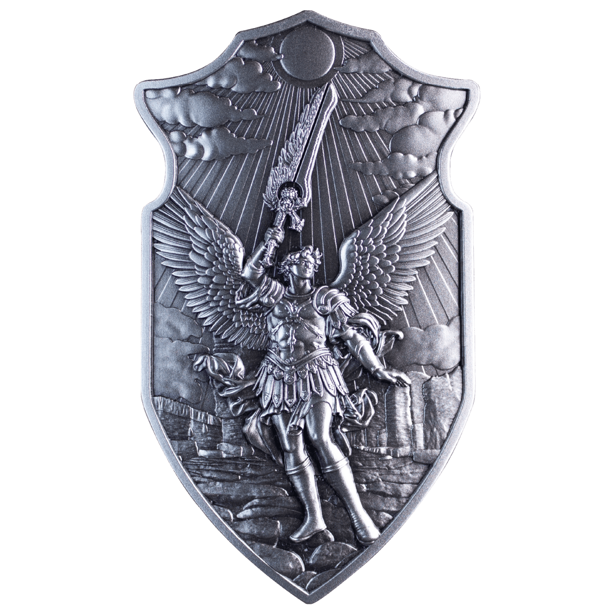Shield of st. Uriel 2oz silver shield stackable