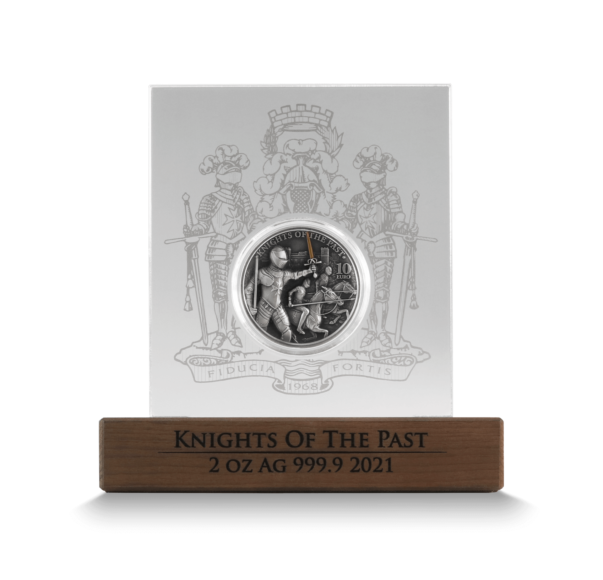 2021 malta knights of the past 2oz. 9999 antiqued silver high relief coin - 10 euro