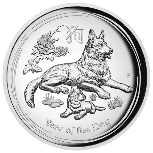 2018 1 oz - relief dog - silver coin – the perth mint 999 & 9999