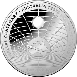 2022 $5 Wallal Centenary - Australia Tests Einstein's Theory 1oz .999 Silver Proof Domed Coin