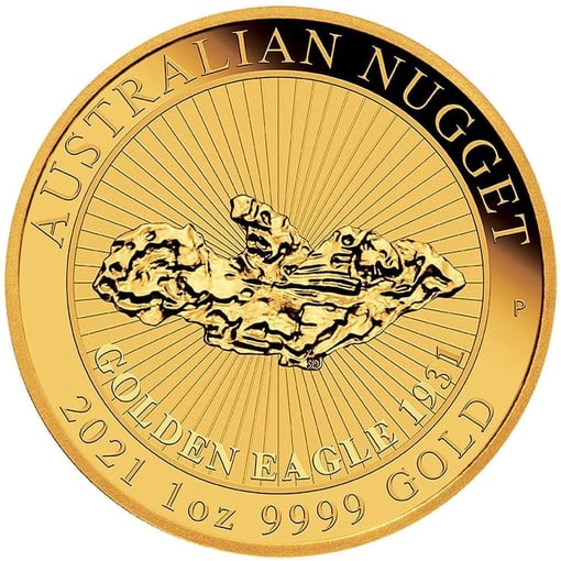 2021 golden eagle nugget 1oz. 9999 gold bullion coin