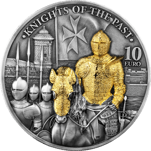 23mkotp2ogsc 2023-malta-knights-of-the-past-2oz-antiqued-gilded-