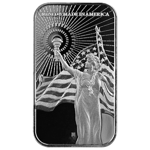 Aar1cgb american-reserve-columbia-goddess-1oz-silver-bar