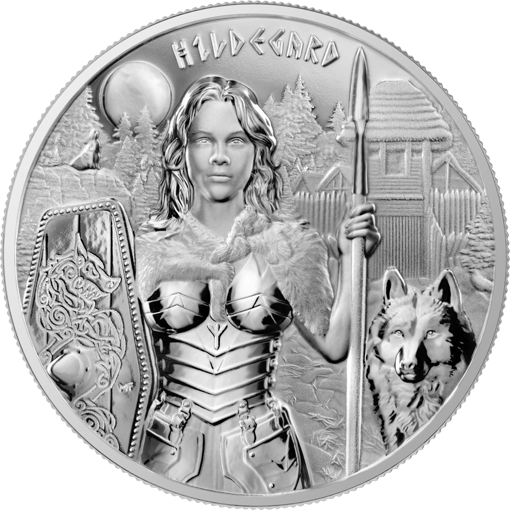2022 valkyries - hildegard 1oz. 9999 silver bullion coin