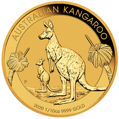 2020 Australian Kangaroo 1/10oz .9999 Gold Bullion Coin